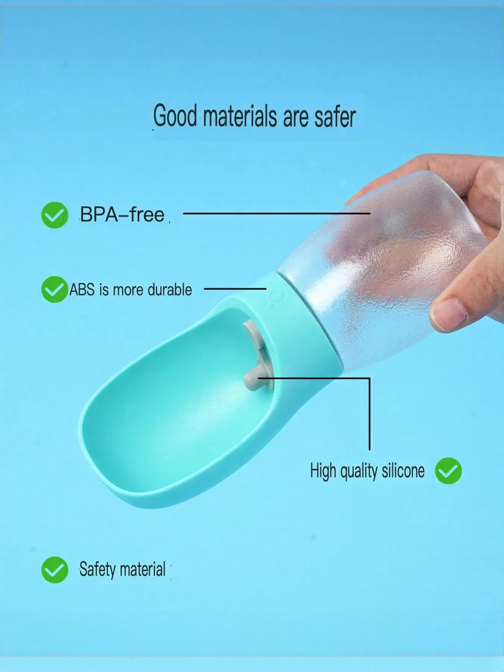 Portable Pet Water Bottle – Leak-Proof with Drinking Bowl