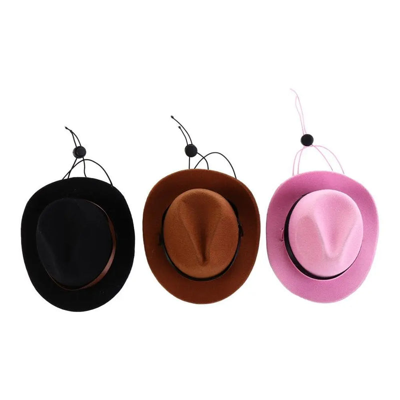 Dog Cowboy Hat Set, 3 Pack — Adjustable Western Caps for Small Dogs & Cats Trendify