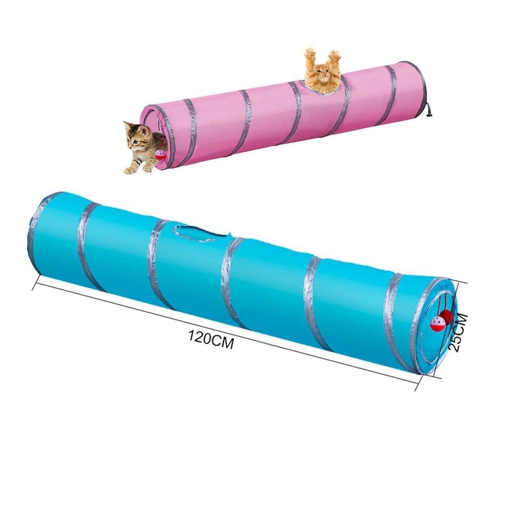 Foldable Cat Tunnel Toy – Interactive 2/3-Way Play Tube