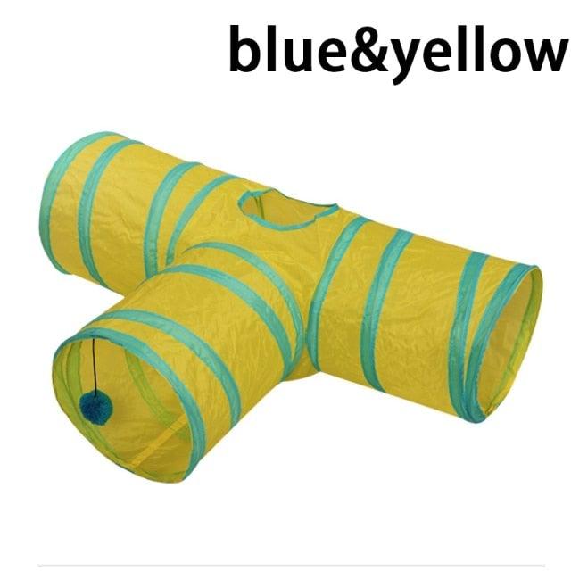 Foldable Cat Tunnel Toy – Interactive 2/3-Way Play Tube