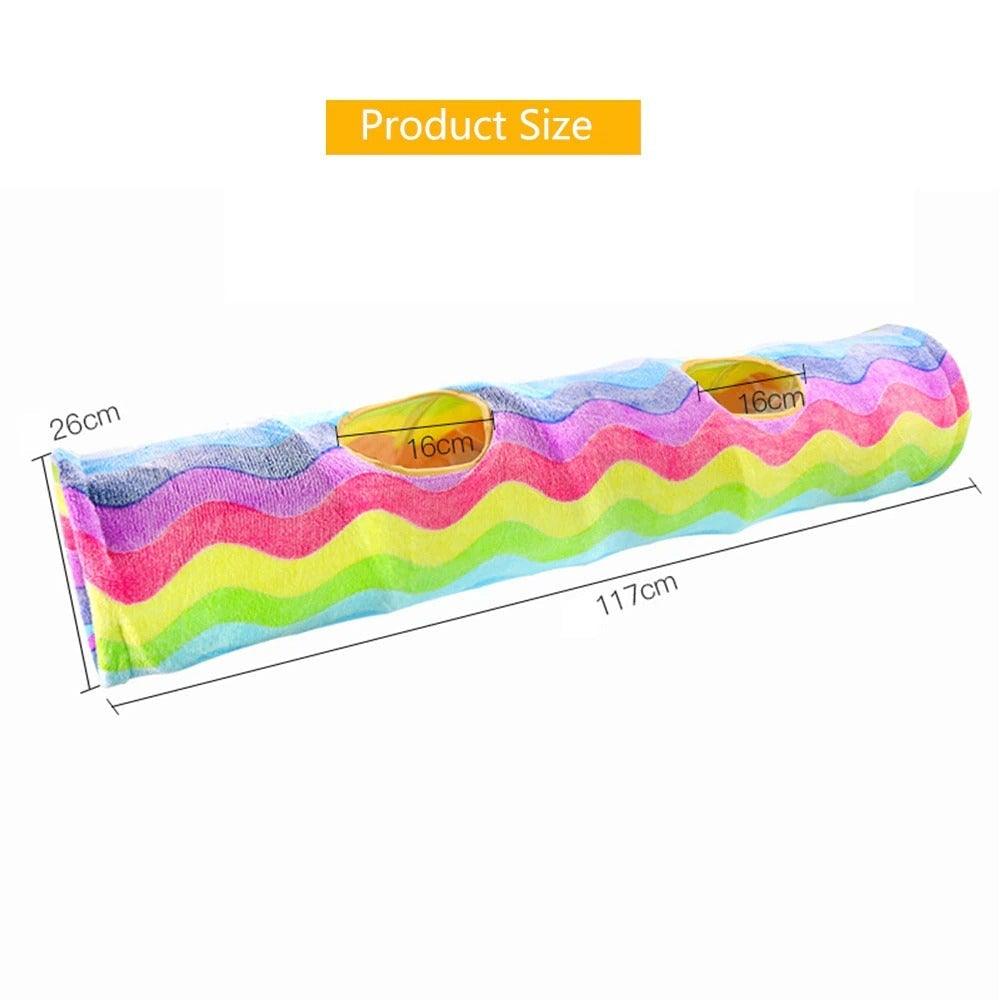 Foldable Cat Tunnel Toy – Interactive 2/3-Way Play Tube
