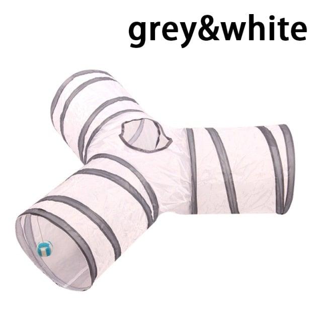 Foldable Cat Tunnel Toy – Interactive 2/3-Way Play Tube