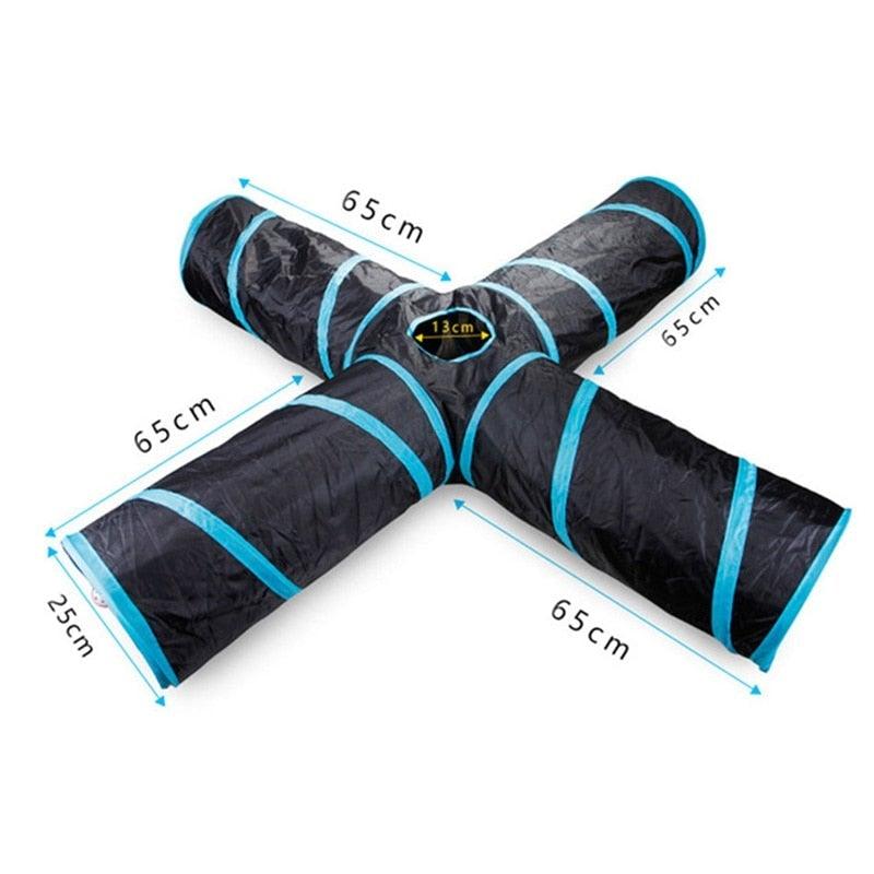 Foldable Cat Tunnel Toy – Interactive 2/3-Way Play Tube