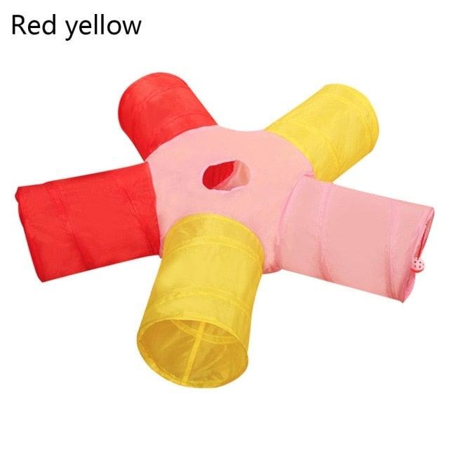 Foldable Cat Tunnel Toy – Interactive 2/3-Way Play Tube