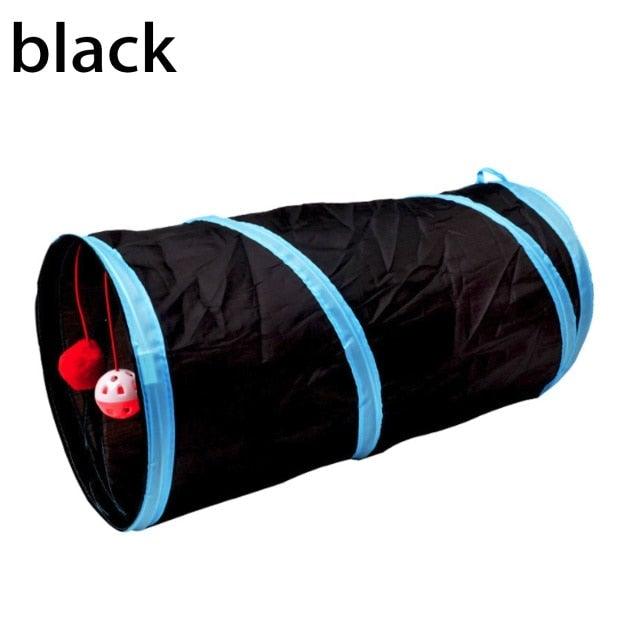 Foldable Cat Tunnel Toy – Interactive 2/3-Way Play Tube