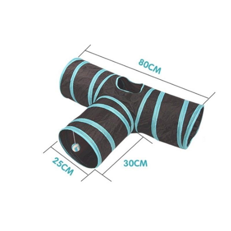 Foldable Cat Tunnel Toy – Interactive 2/3-Way Play Tube