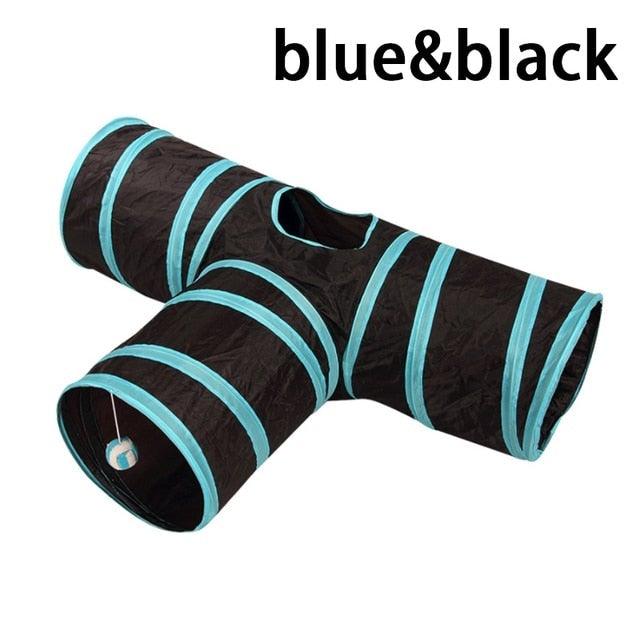 Foldable Cat Tunnel Toy – Interactive 2/3-Way Play Tube