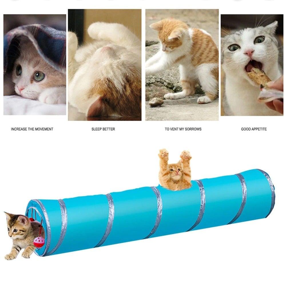 Foldable Cat Tunnel Toy – Interactive 2/3-Way Play Tube