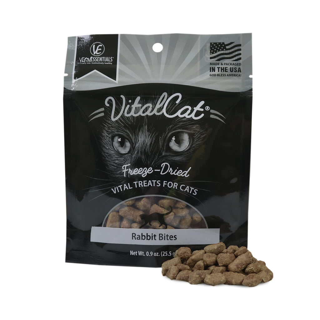 Vital Essentials Freeze Dried Cat Treats Rabbit Bites 0.9 oz