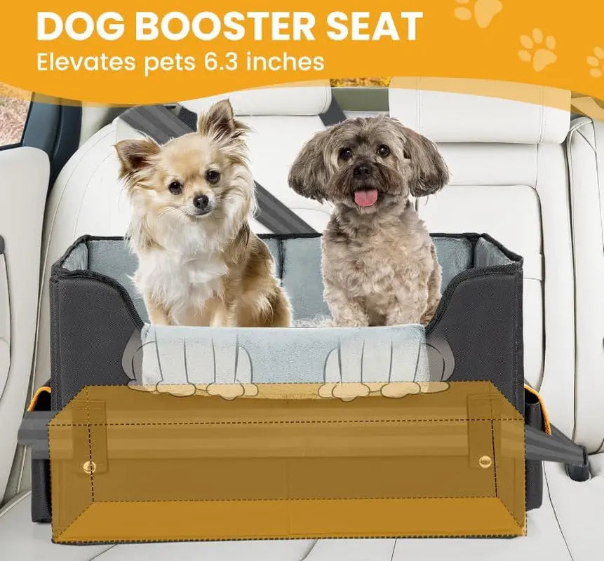 Dog Car Seat Booster Bed – Small Dogs & Cats Travel