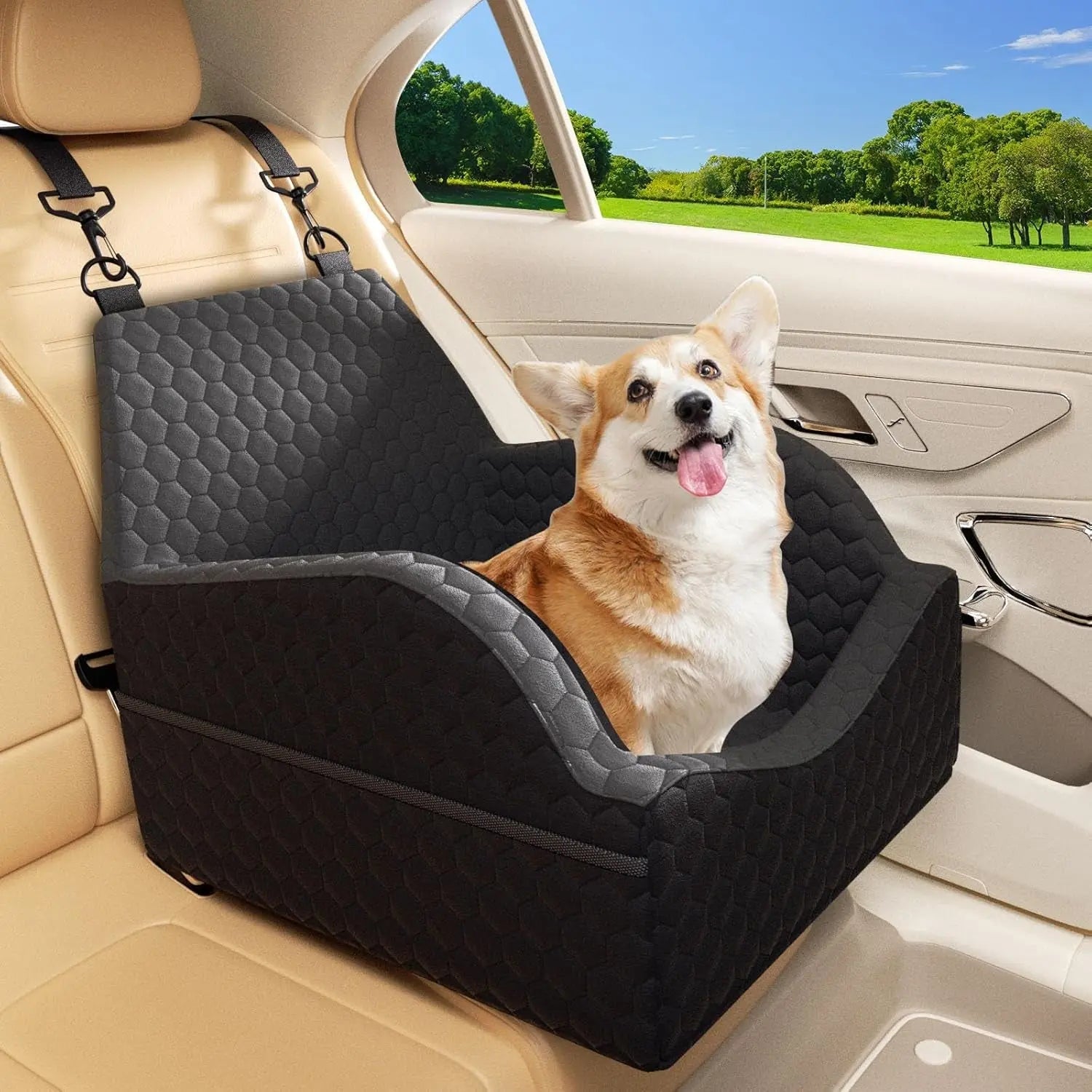Dog Car Seat Booster Bed – Small Dogs & Cats Travel