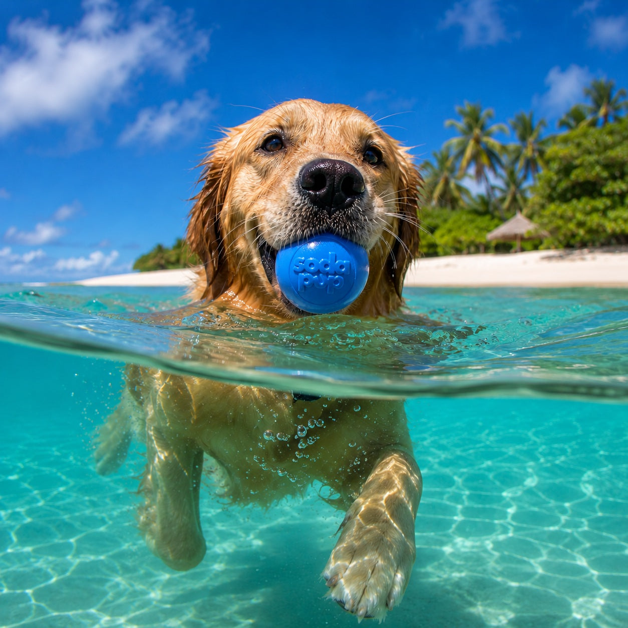 Squeaky Dog Ball – Durable, Floats, USA Made Chew Toy