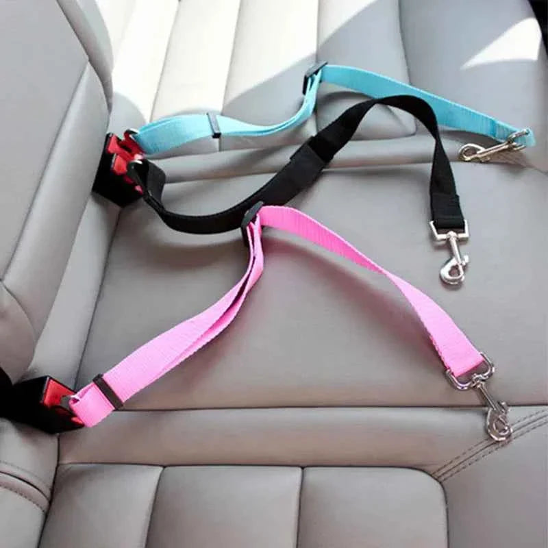 Pet Car Seat Belt Harness – Adjustable Safety Clip