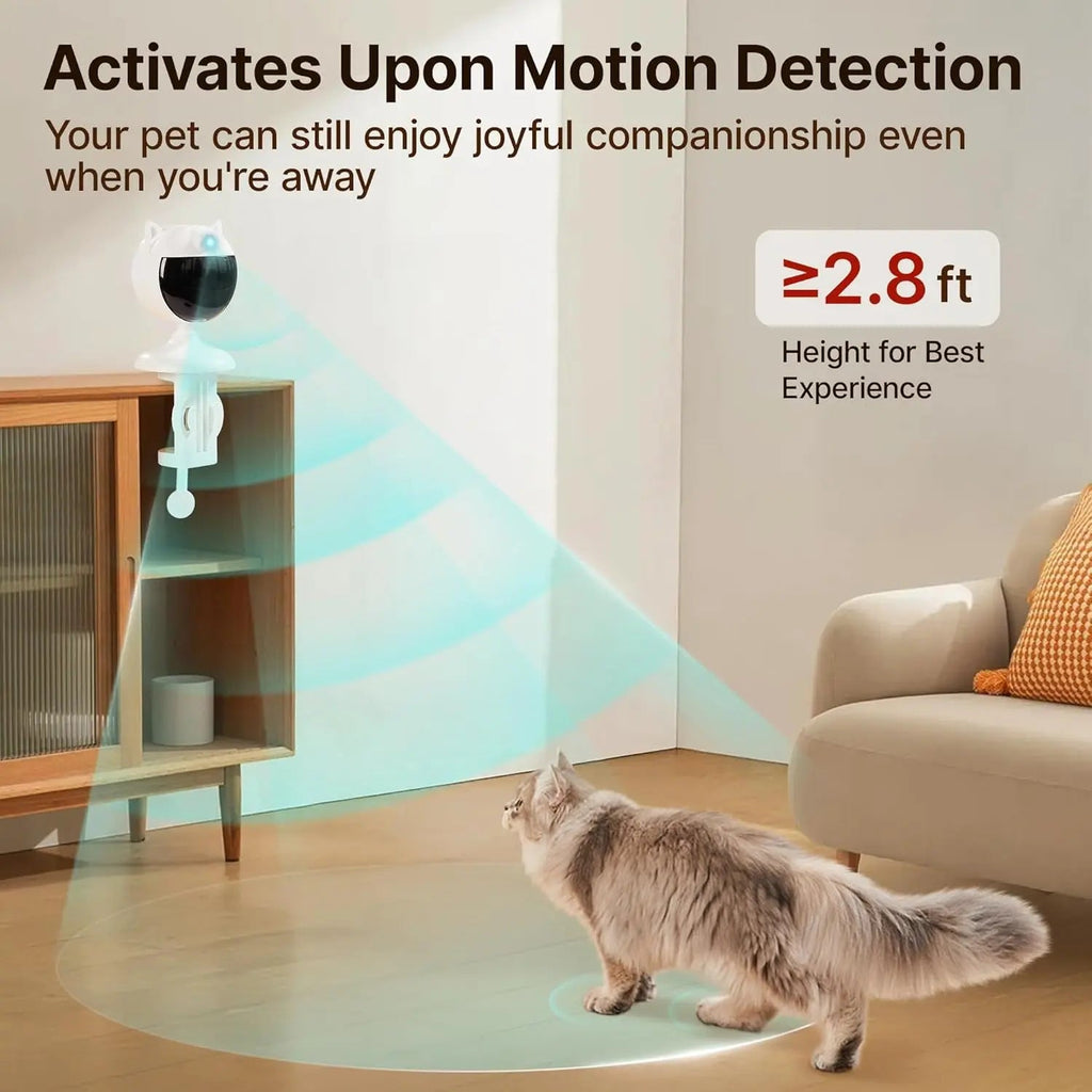 Motion-Activated Cat Laser Toy – Rechargeable Clamp-On