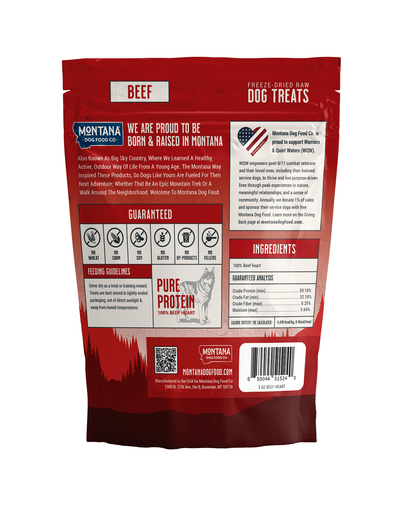 Beef Heart Freeze-Dried Raw Dog Treats | Montana Dog Food Co. - Trendify Pets