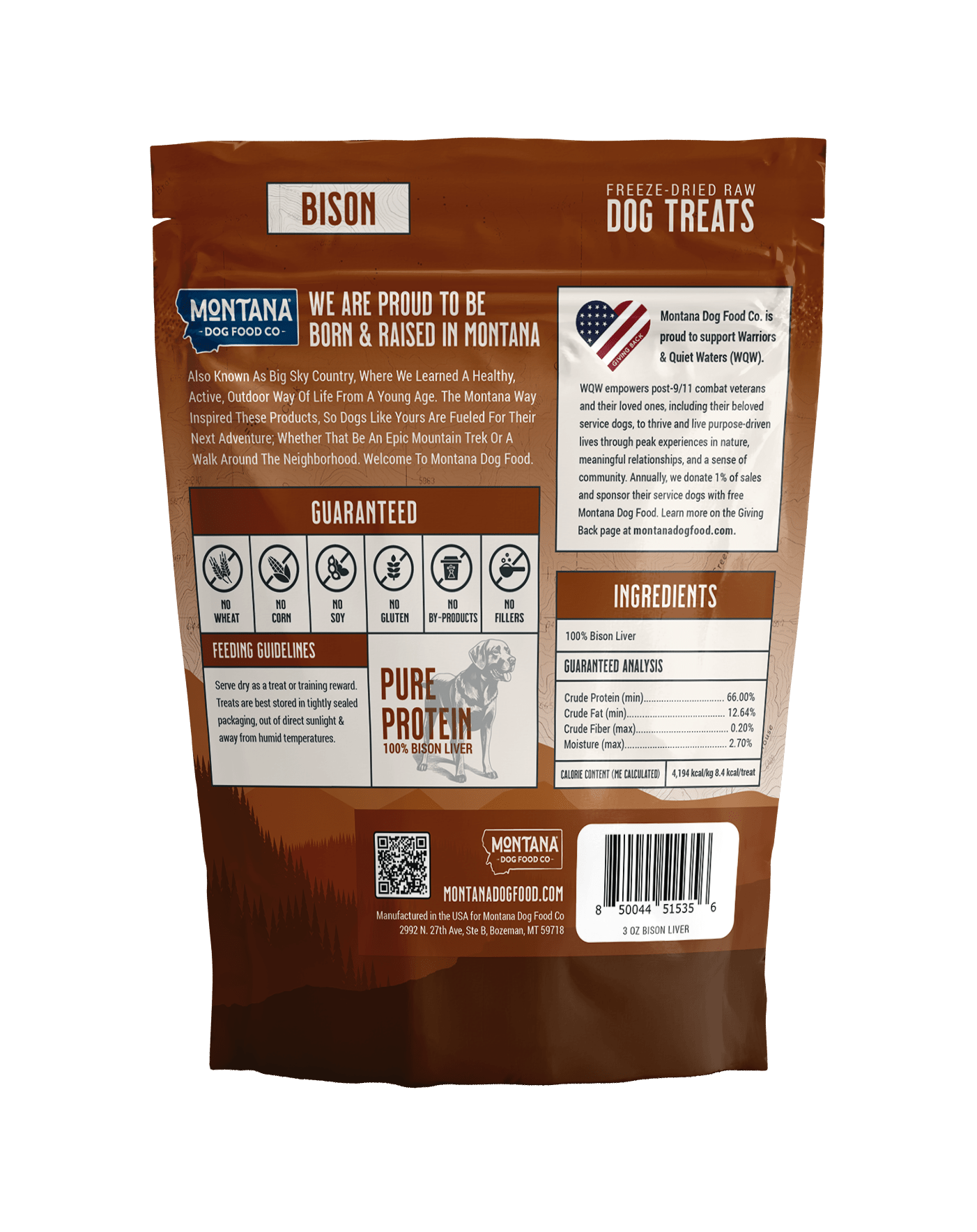 Bison Liver Freeze-Dried Raw Dog Treats | Montana Dog Food Co. - Trendify Pets