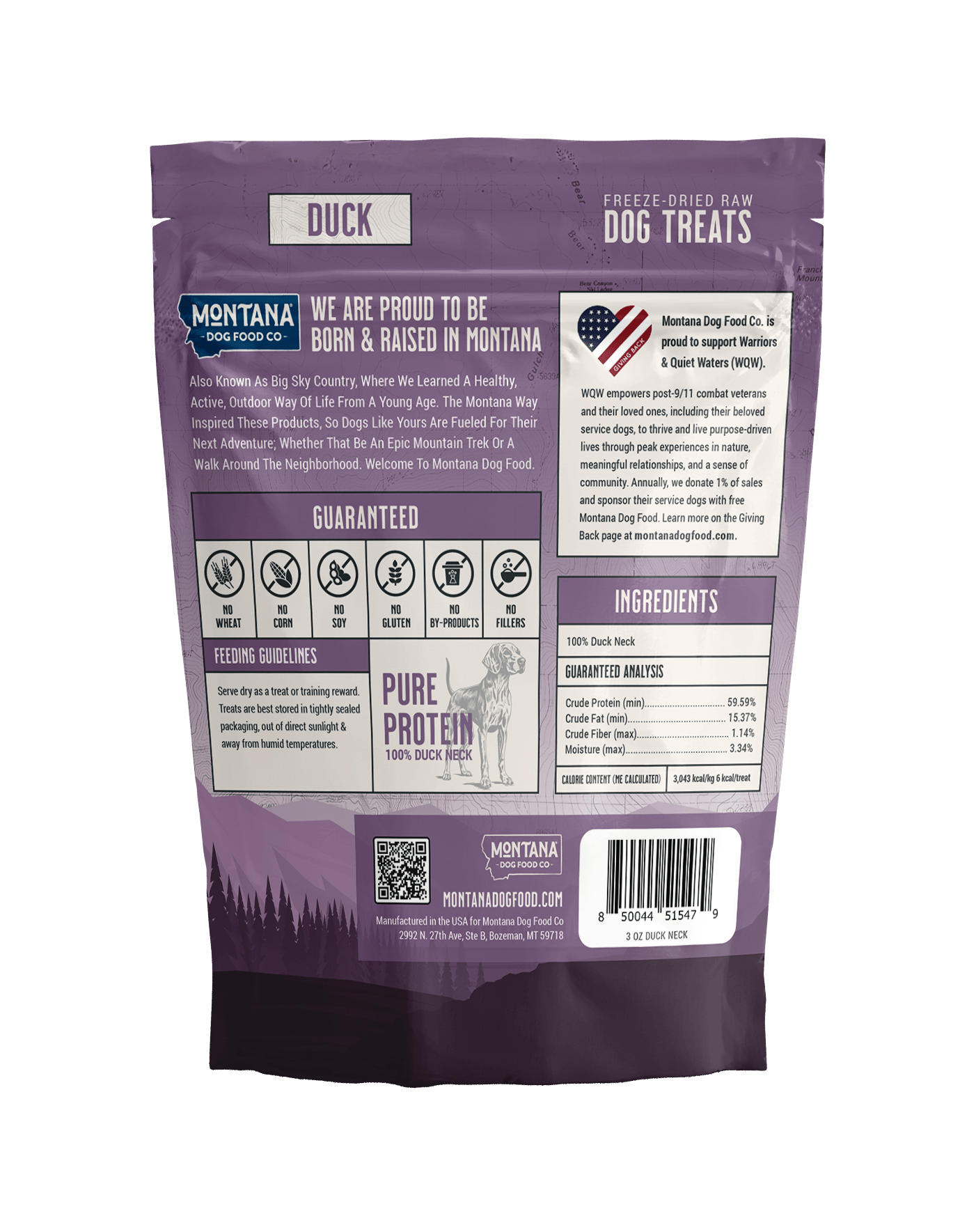 Duck Freeze-Dried Raw Dog Treats | Montana Dog Food Co. - Trendify Pets