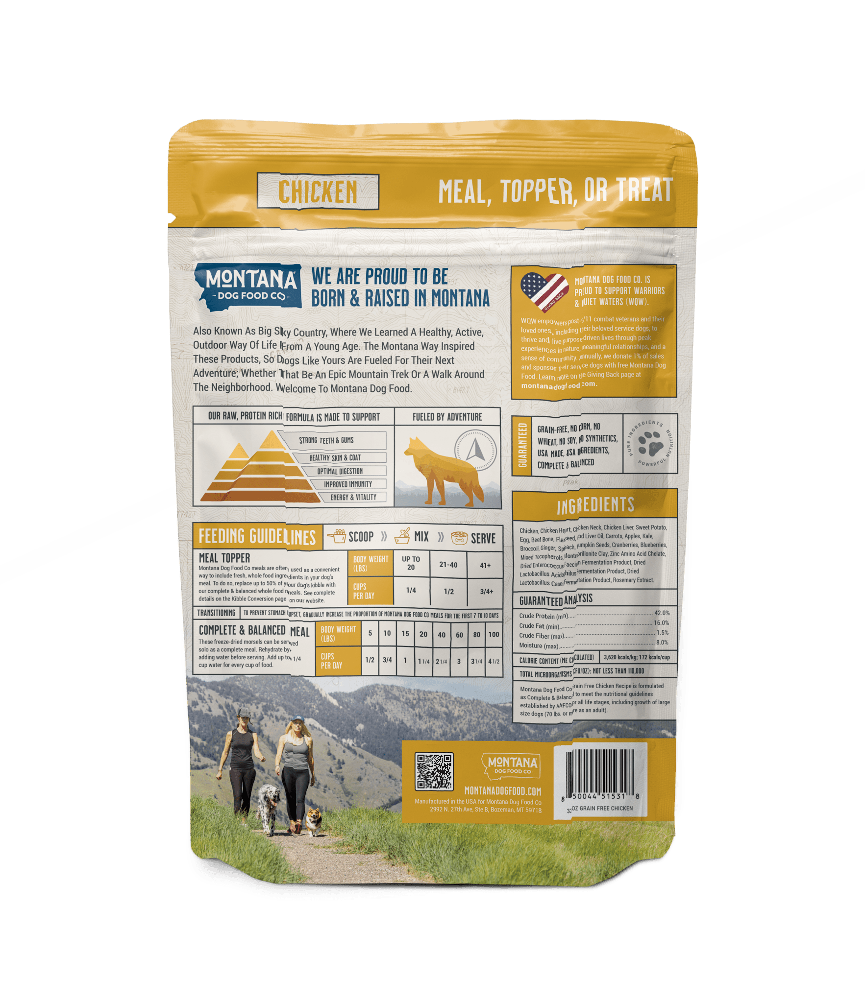 Grain-Free Chicken Freeze-Dried Raw Dog Food | Montana Dog Food Co. - Trendify Pets