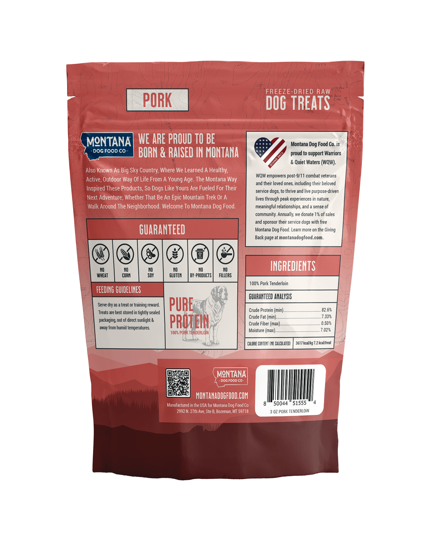 Pork Tenderloin Freeze-Dried Raw Dog Treats | Montana Dog Food Co. - Trendify Pets