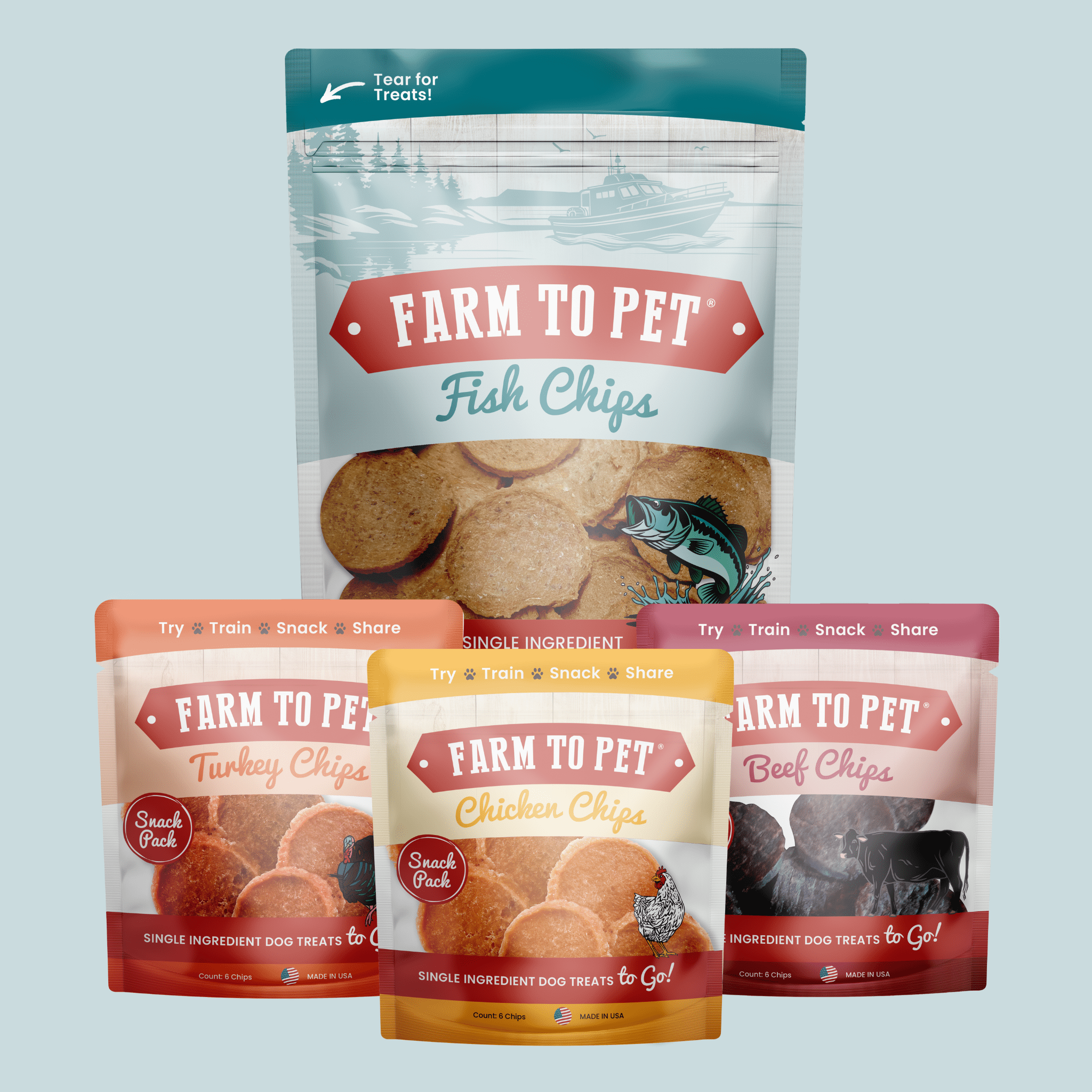 Puppy Packs 'n Snacks Dog Treat Starter Pack | Single-Ingredient Training Treats - Trendify Pets