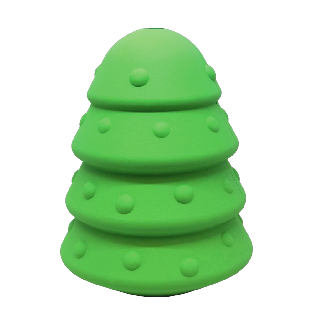 Christmas Tree Dog Toy – Durable Rubber Chew, USA Made