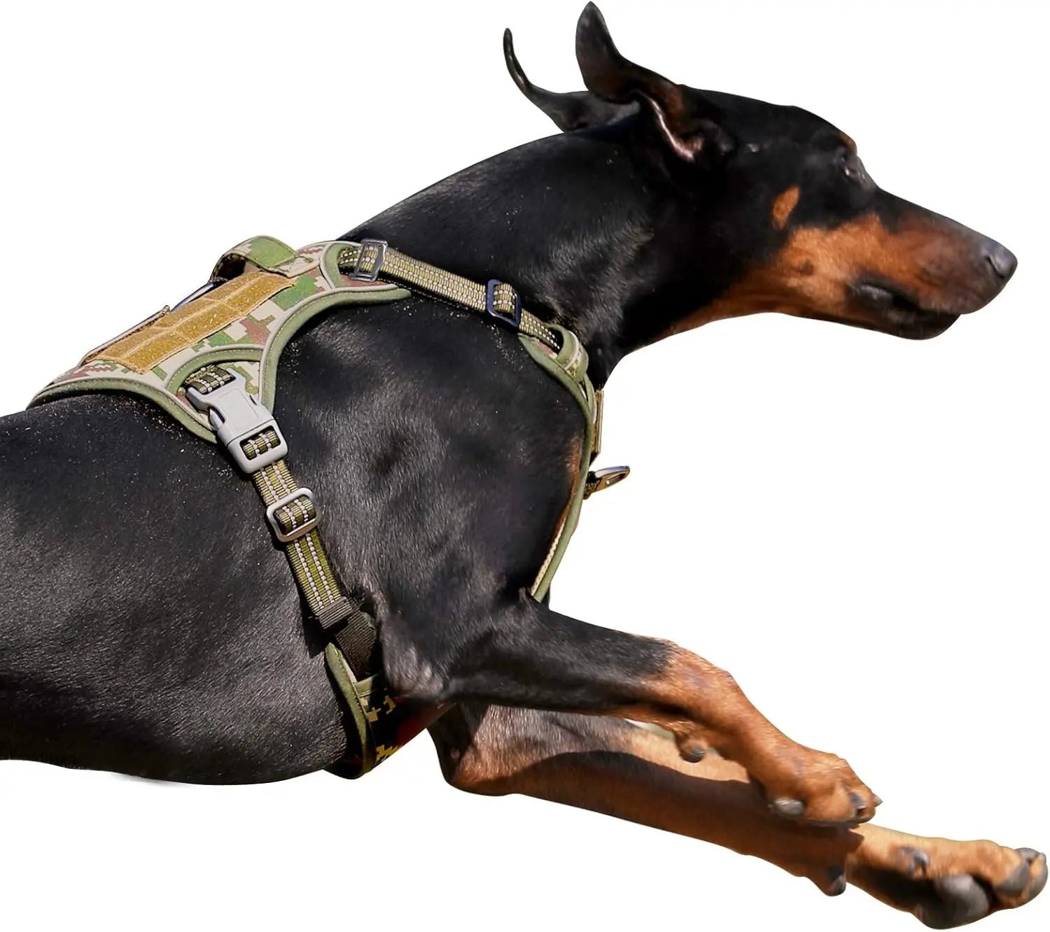 Tactical No-Pull Dog Harness with Handle, Reflective Adjustable Training Vest - Trendify Pets