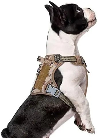 Tactical No-Pull Dog Harness with Handle, Reflective Adjustable Training Vest - Trendify Pets